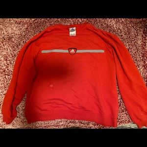 Vintage adidas sweatshirt red hoodie y2k
